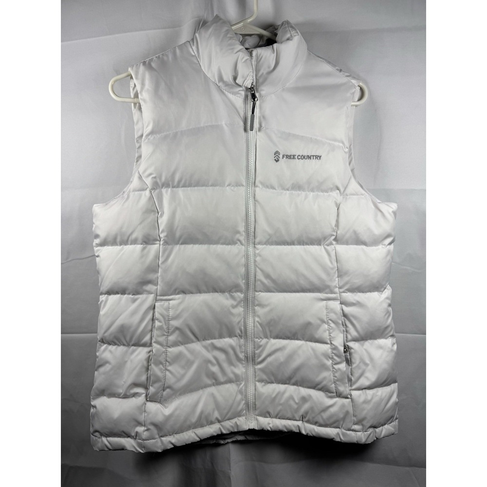 NWOT Free Country Women's White Quilted Puffer Vest Size Medium